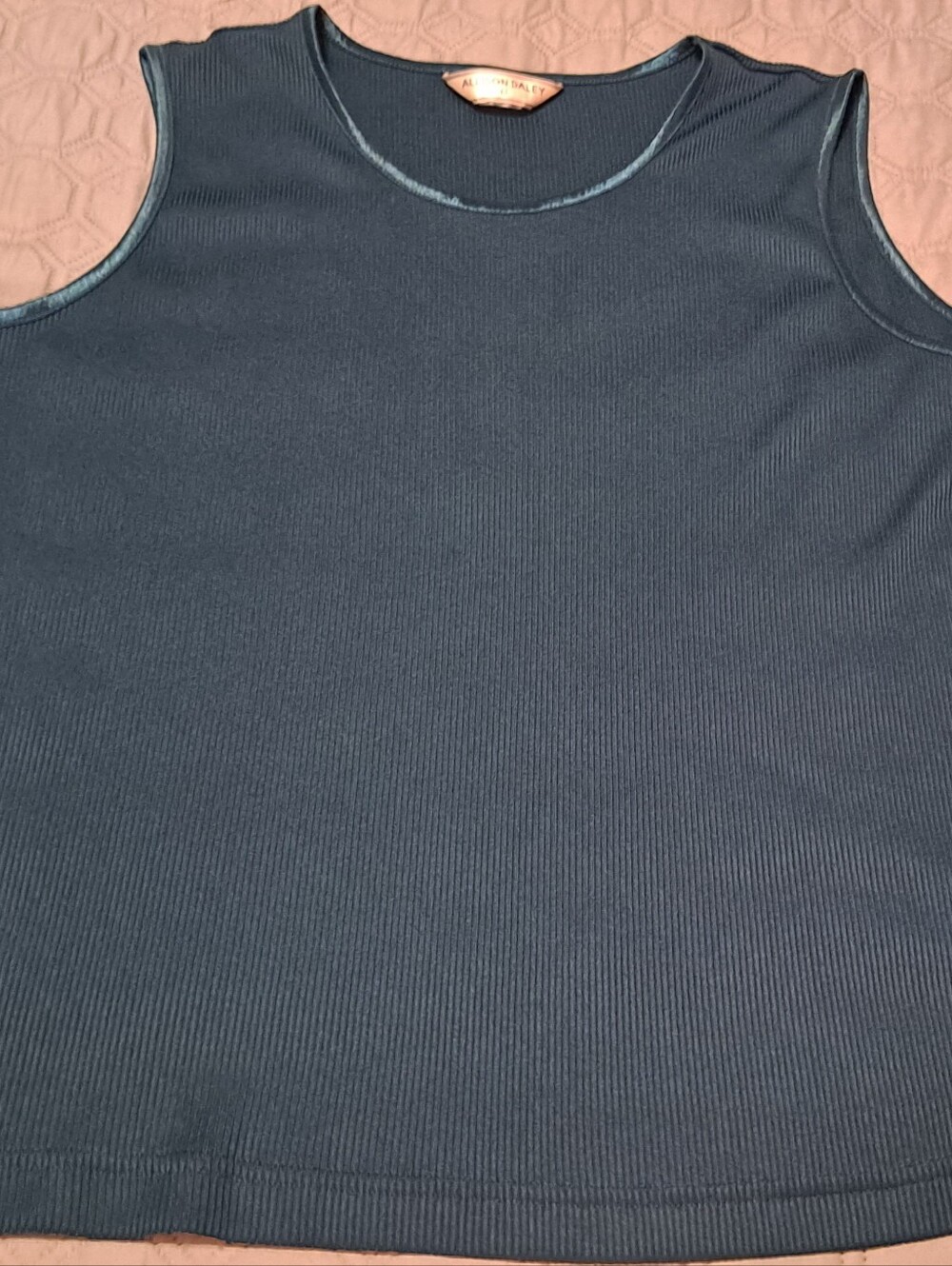 Womens Sleeveless Ribbed Sweater Tank - Teal Size XXL